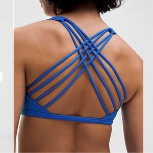 Lululemon Athletica free to be wild Blue Strappy Sports Bra
